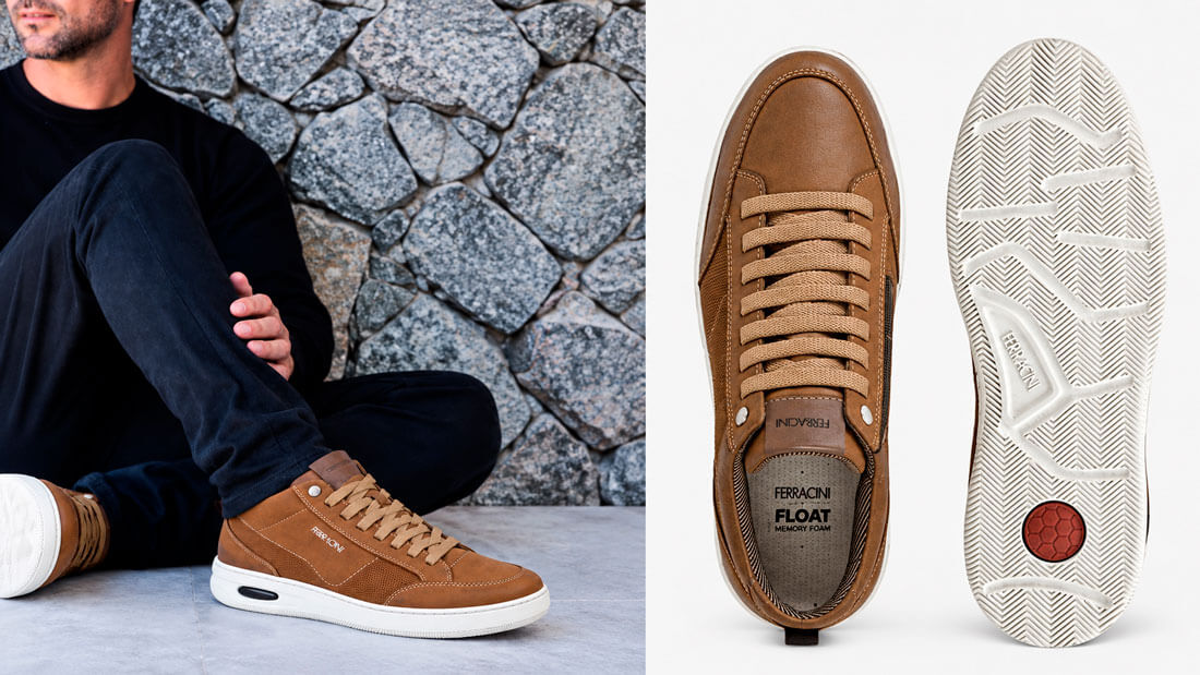 Ferracini Botín Casual de Cuero Hombre, New Blady 2632A, Hecho en Brasil