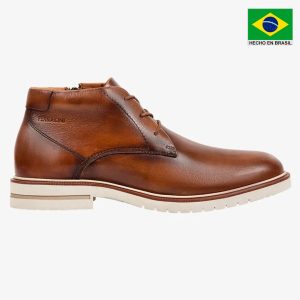 Ferracini botin de cuero hombre, Firenze 5437-704L, hecho en Brasil