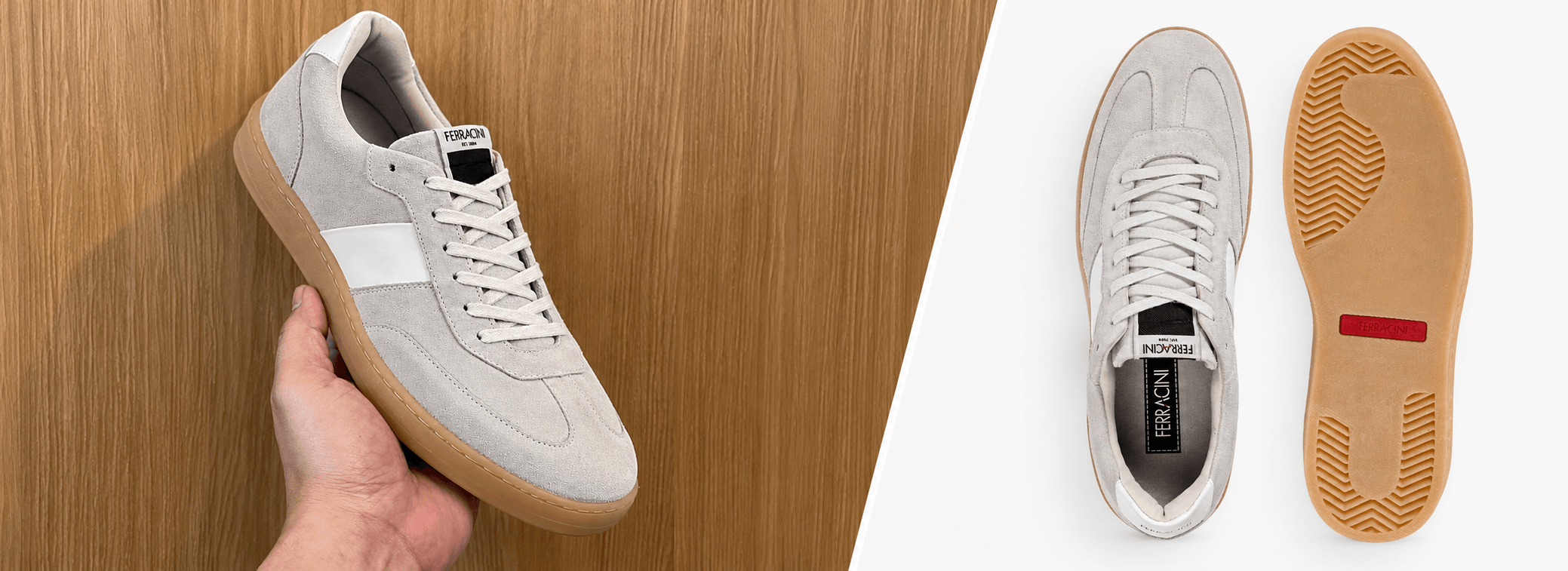 Ferracini zapatilla urbana de cuero para Hombre, ibiza 7583-710D hecho en Brasil